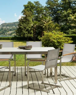 Set di 2 sedie da giardino COSOLETO Acciaio inox Beige