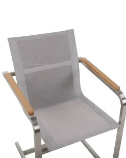 Set di 2 sedie da giardino COSOLETO Acciaio inox Beige