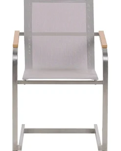 Set di 2 sedie da giardino COSOLETO Acciaio inox Beige