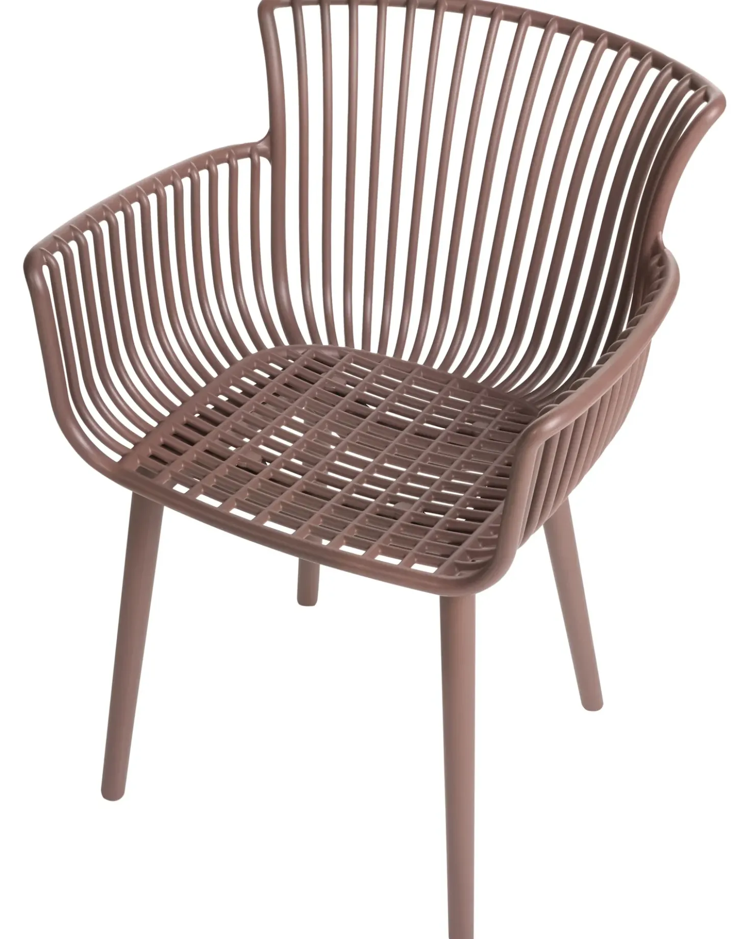 Set di 4 sedie da giardino PESARO Marrone