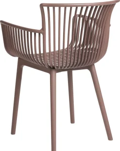 Set di 4 sedie da giardino PESARO Marrone