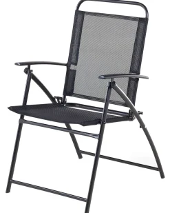 Set di 4 sedie da giardino LIVO Metallo Nero