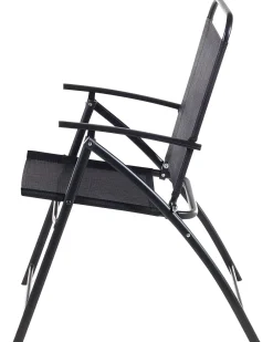 Set di 4 sedie da giardino LIVO Metallo Nero