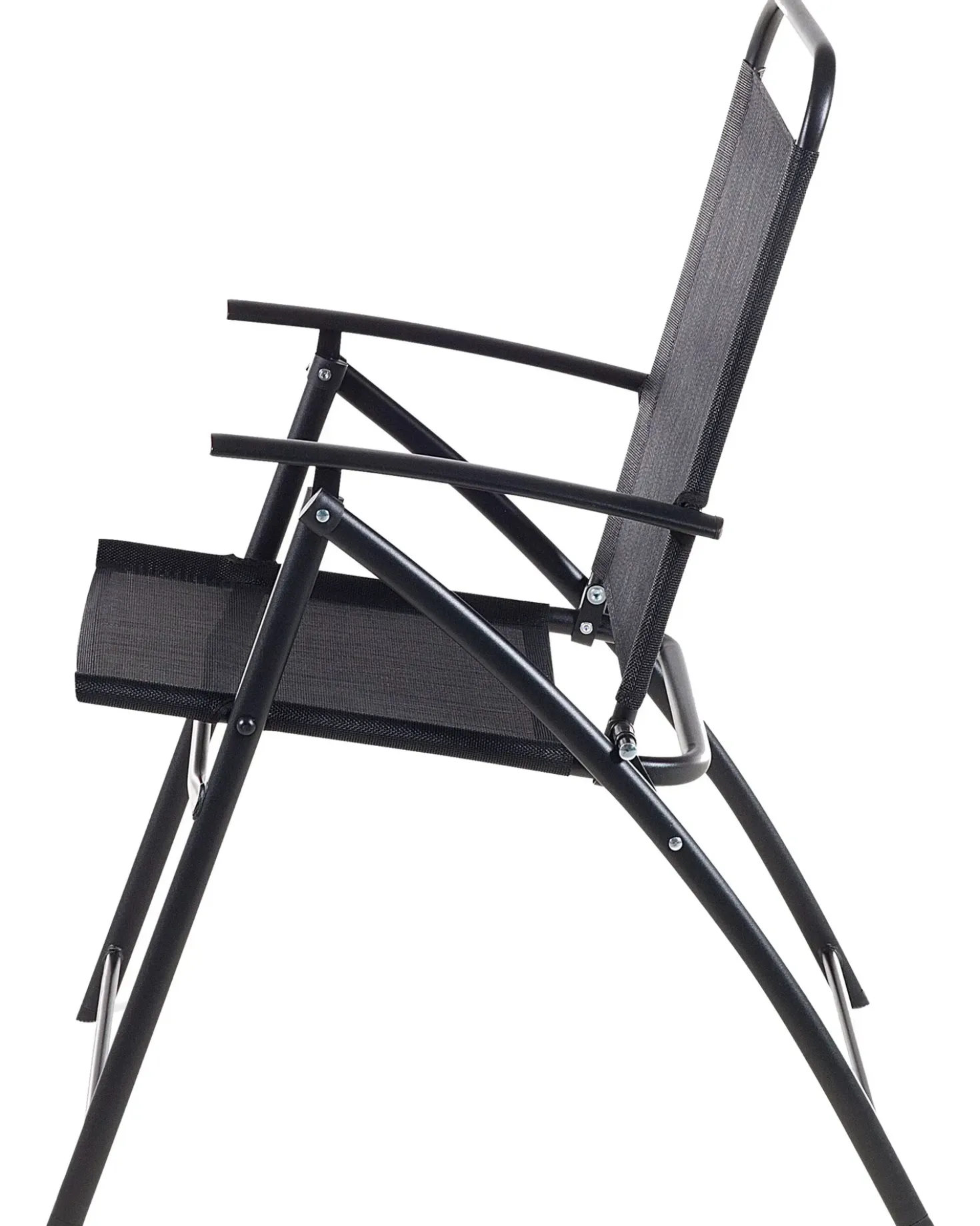 Set di 4 sedie da giardino LIVO Metallo Nero