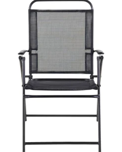 Set di 4 sedie da giardino LIVO Metallo Nero