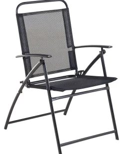 Set di 4 sedie da giardino LIVO Metallo Nero