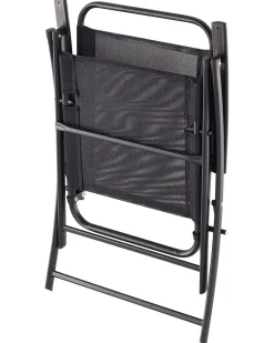 Set di 4 sedie da giardino LIVO Metallo Nero
