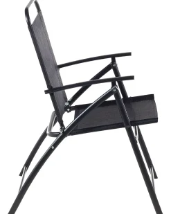 Set di 4 sedie da giardino LIVO Metallo Nero