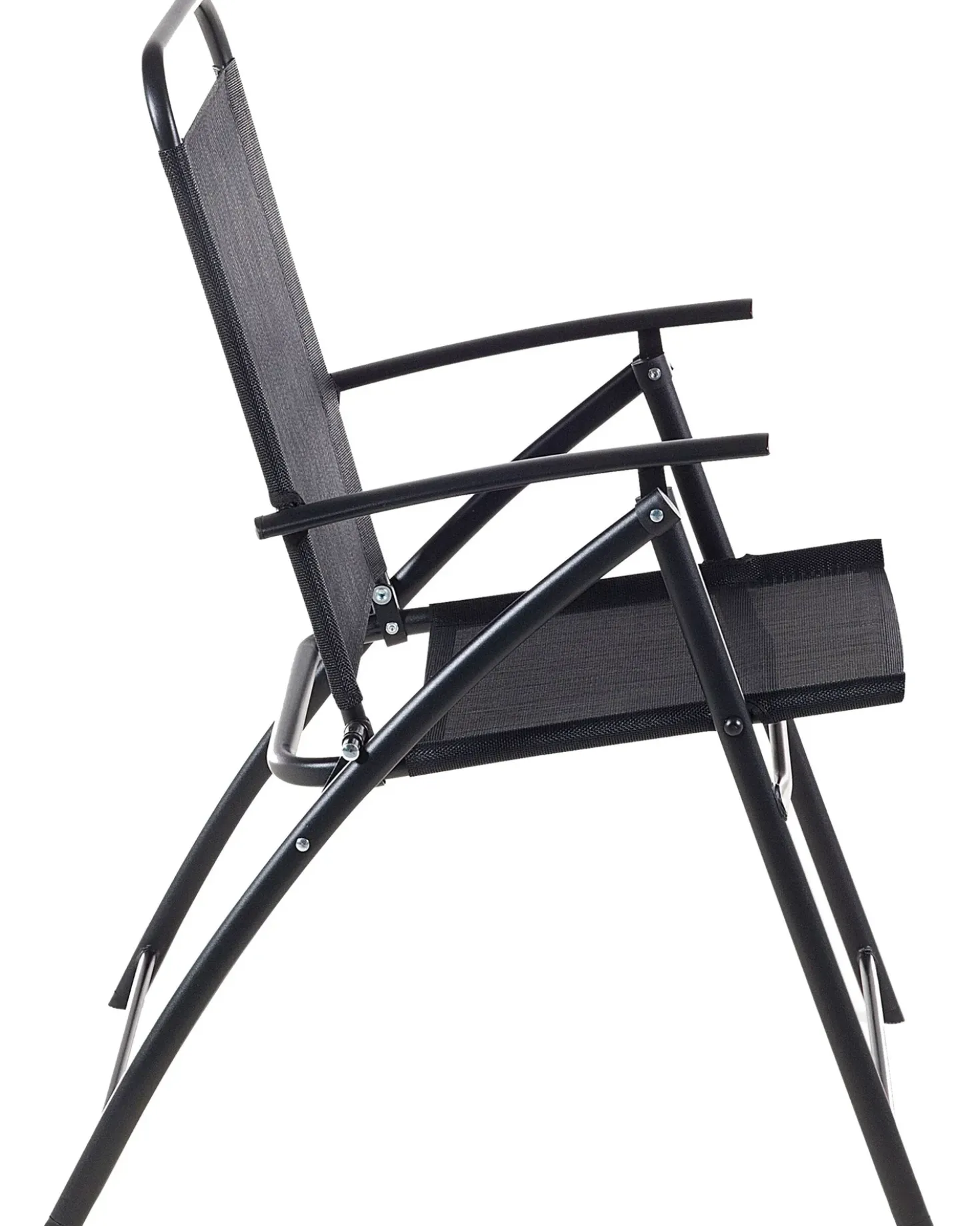 Set di 4 sedie da giardino LIVO Metallo Nero