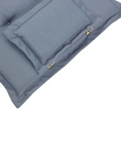 Set di 2 sedie da giardino con cuscini AMANTEA Legno d'acacia Blu