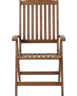 Set di 2 sedie da giardino con cuscini AMANTEA Legno d'acacia Blu