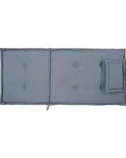 Set di 2 sedie da giardino con cuscini AMANTEA Legno d'acacia Blu