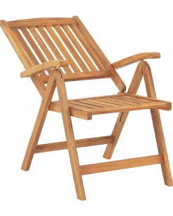 Set di 6 sedie da giardino con cuscini JAVA PREMIUM Legno d'acacia Blu