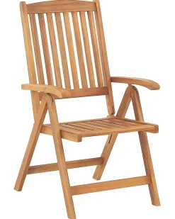 Set di 6 sedie da giardino con cuscini JAVA PREMIUM Legno d'acacia Blu