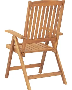 Set di 6 sedie da giardino con cuscini JAVA PREMIUM Legno d'acacia Blu