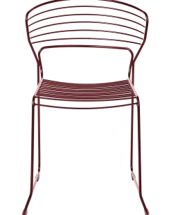 Set di 2 sedie da giardino PISTOIA Metallo Rosso