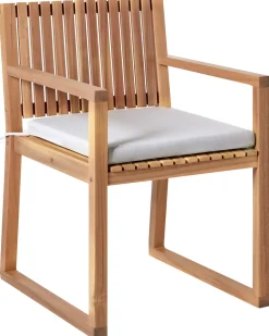 Set di 2 sedie da giardino con cuscini SASSARI PREMIUM Legno di acacia certificato Grigio chiaro