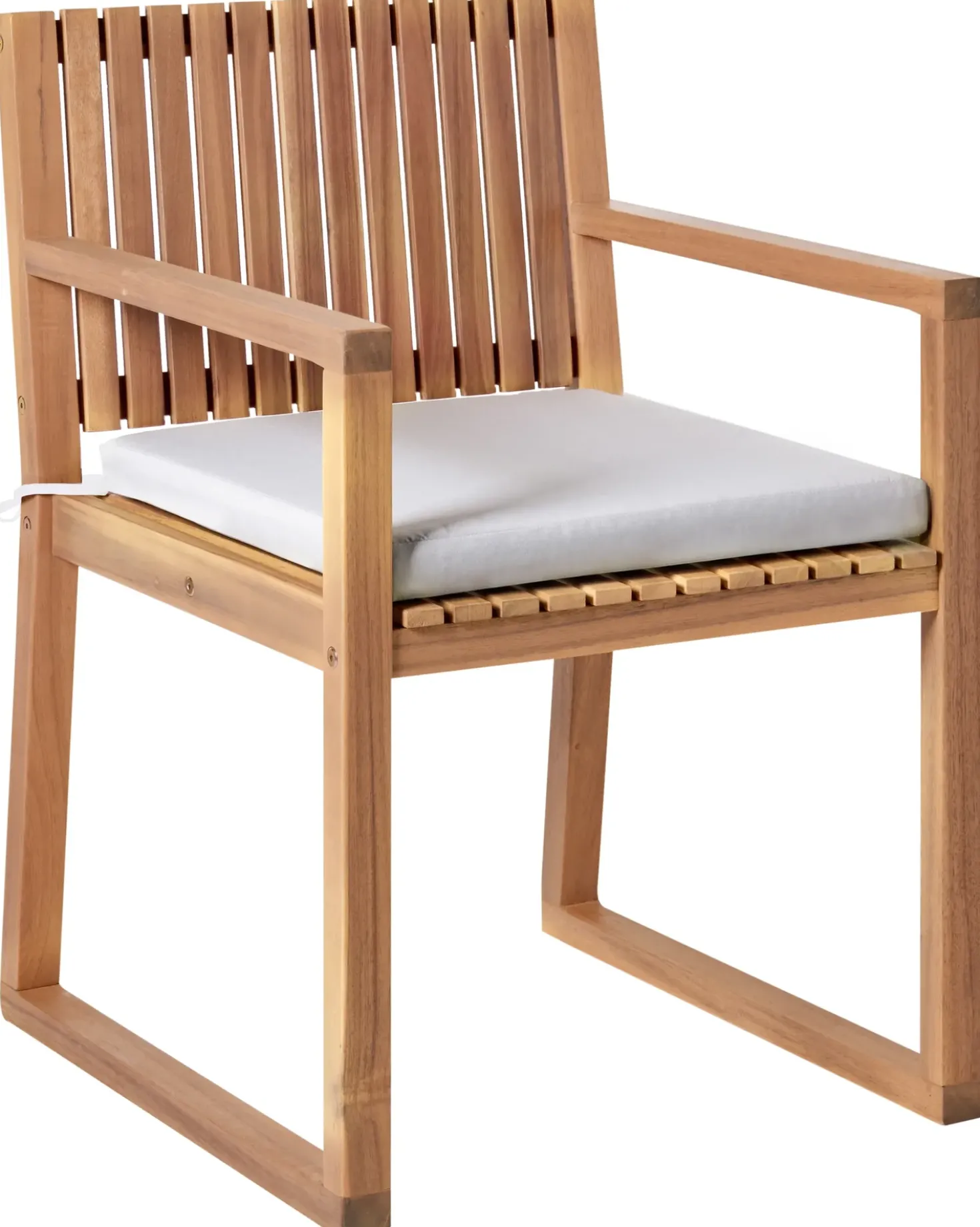 Set di 2 sedie da giardino con cuscini SASSARI PREMIUM Legno di acacia certificato Grigio chiaro