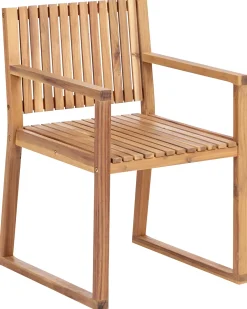 Set di 2 sedie da giardino con cuscini SASSARI PREMIUM Legno di acacia certificato Grigio chiaro