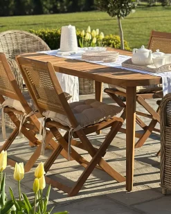 Set di 4 sedie da giardino PARAGGI Legno di acacia certificato Marrone scuro