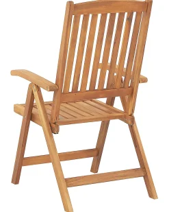 Set di 6 sedie da giardino JAVA Legno d'acacia Marrone chiaro