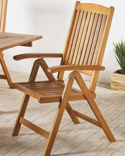 Set di 6 sedie da giardino JAVA Legno d'acacia Marrone chiaro