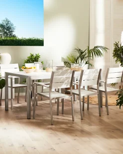 Set di 6 sedie da giardino VERNIO Bianco