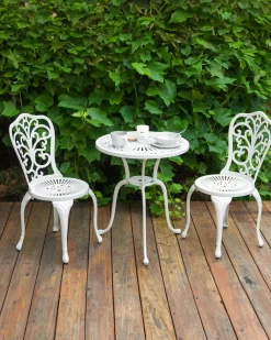 Set di 2 sedie da giardino TRIORA Metallo Bianco sporco