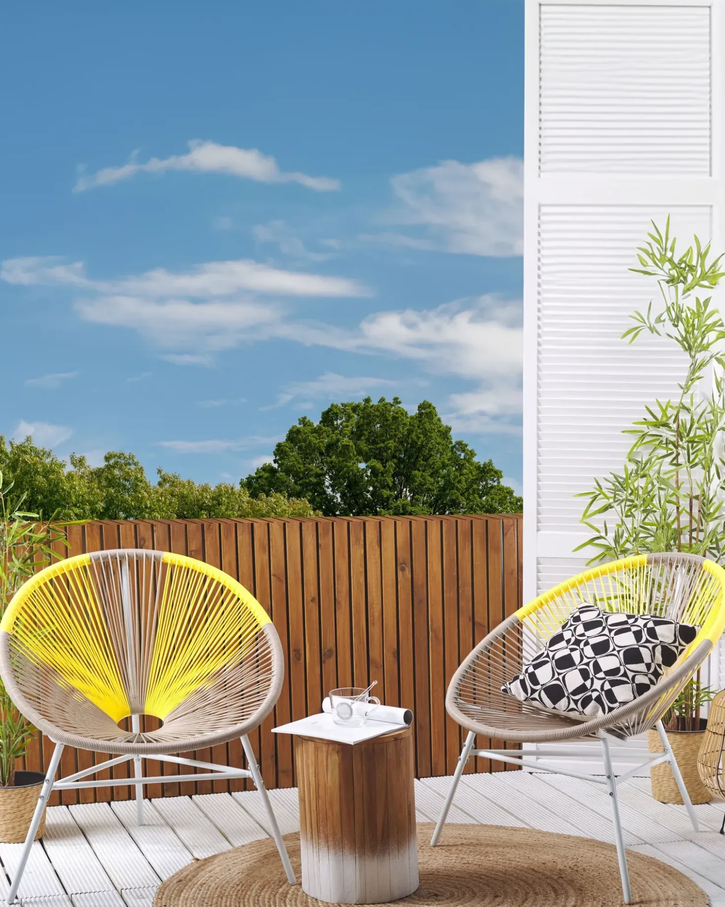 Set di 2 sedie da giardino ACAPULCO Rattan sintetico (PE) Tortora