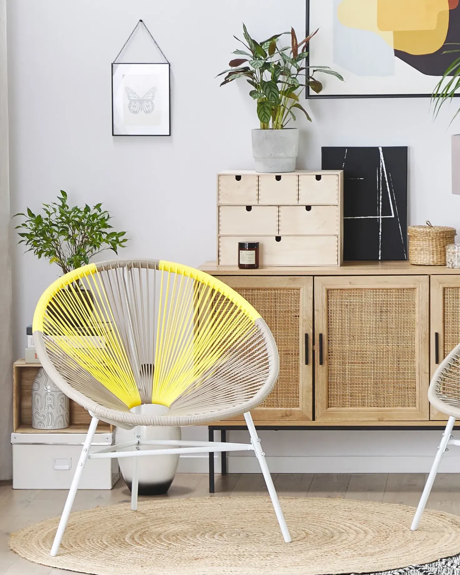 Set di 2 sedie da giardino ACAPULCO Rattan sintetico (PE) Tortora