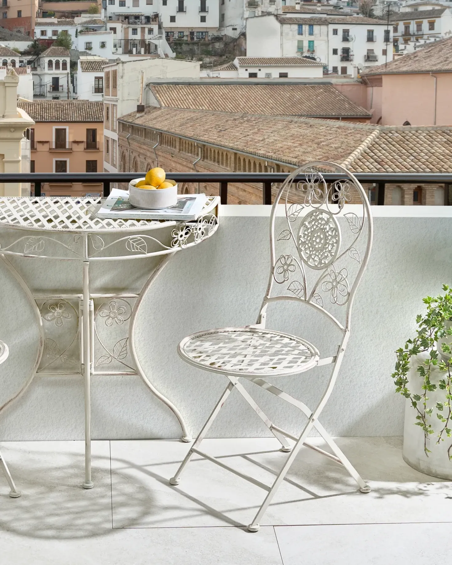 Set di 2 sedie da giardino YAVIZA Pieghevole Metallo Beige chiaro