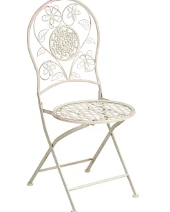 Set di 2 sedie da giardino YAVIZA Pieghevole Metallo Beige chiaro