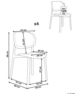 Set di 4 sedie da giardino MUSANO Verde