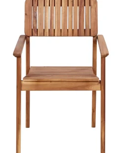 Set di 4 sedie da giardino AGELLO Legno d'acacia Marrone