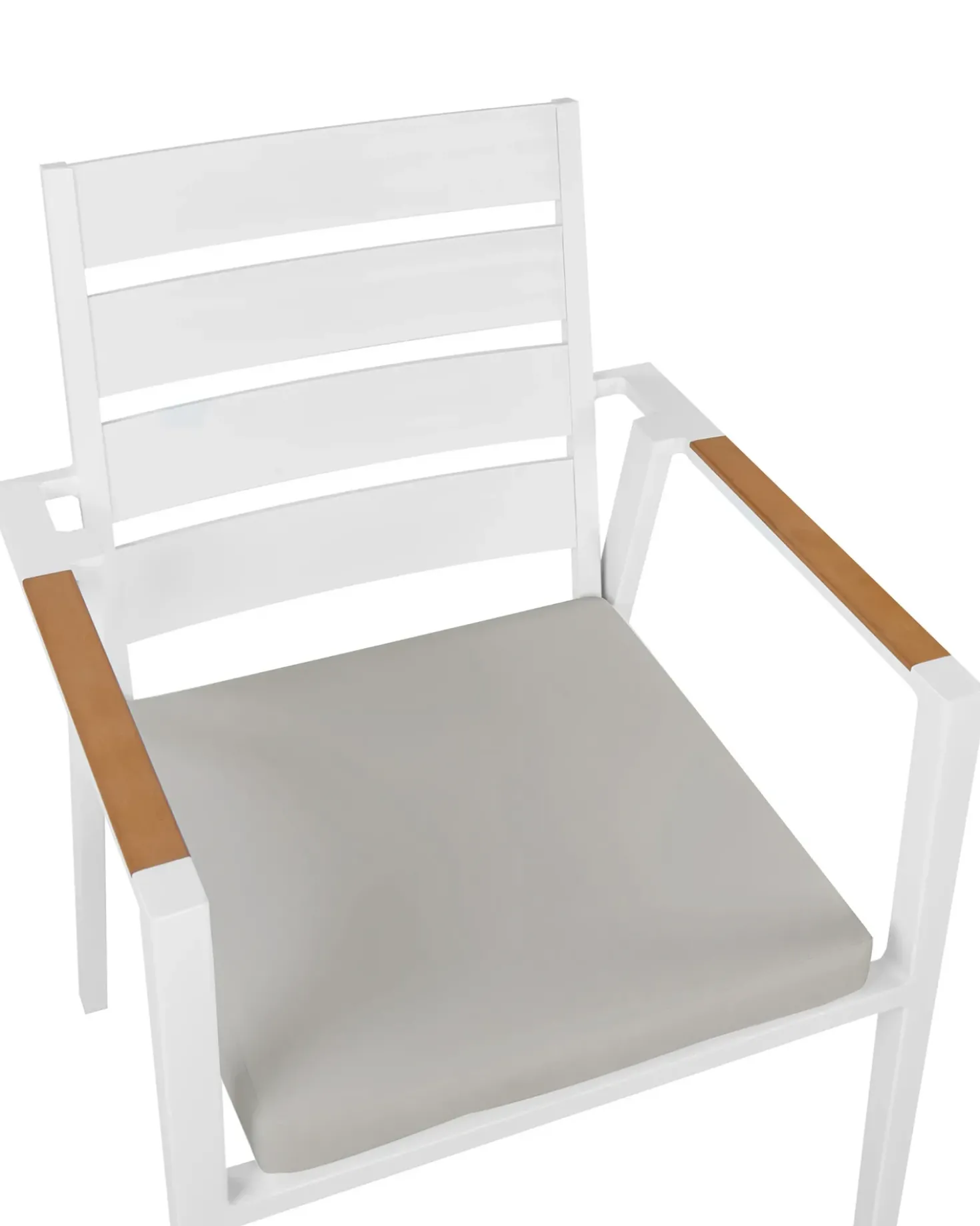 Set di 6 sedie da giardino con cuscini TAVIANO Metallo Grigio