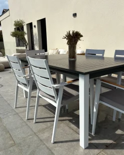 Set di 6 sedie da giardino con cuscini TAVIANO Metallo Grigio