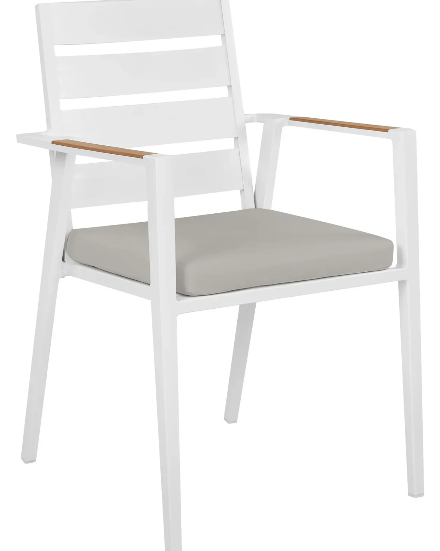 Set di 6 sedie da giardino con cuscini TAVIANO Metallo Grigio