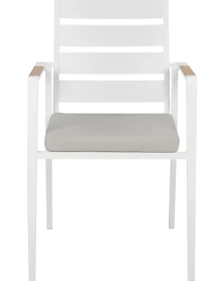 Set di 6 sedie da giardino con cuscini TAVIANO Metallo Grigio
