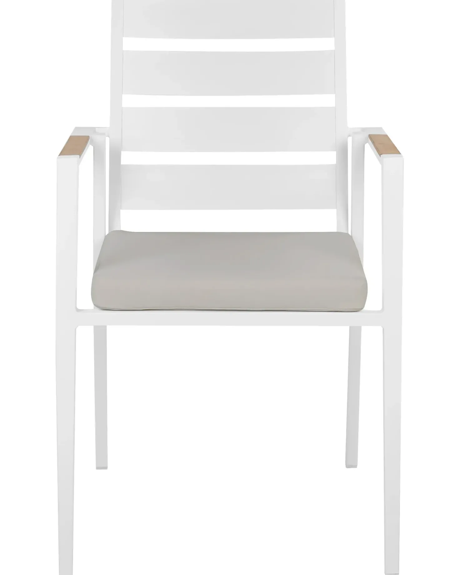 Set di 6 sedie da giardino con cuscini TAVIANO Metallo Grigio
