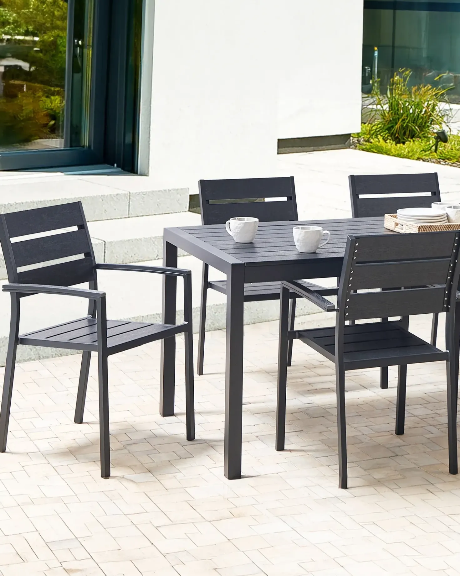 Set di 6 sedie da giardino VERNIO Nero
