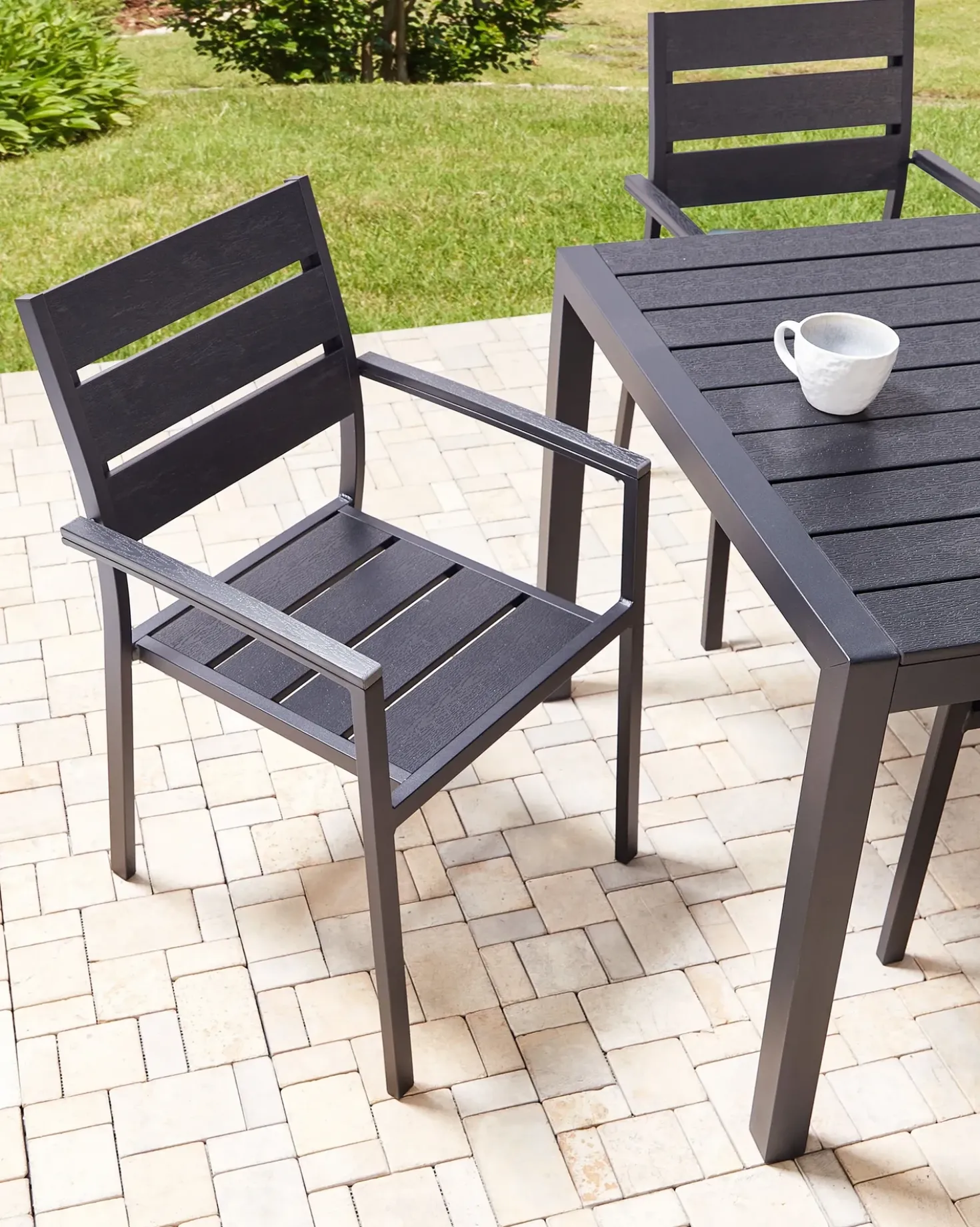 Set di 6 sedie da giardino VERNIO Nero