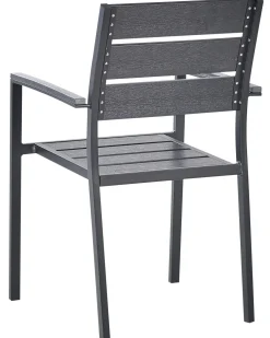 Set di 6 sedie da giardino VERNIO Nero