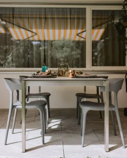 Set di 4 sedie da giardino GUBBIO Grigio