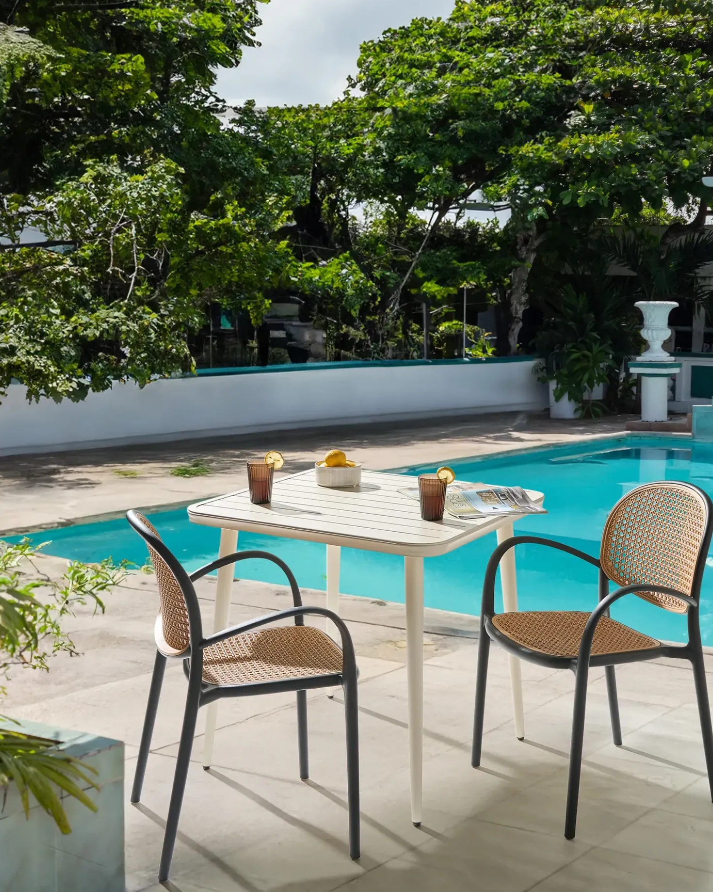 Set di 2 sedie da giardino POVOLETTO Materiale sintetico Nero
