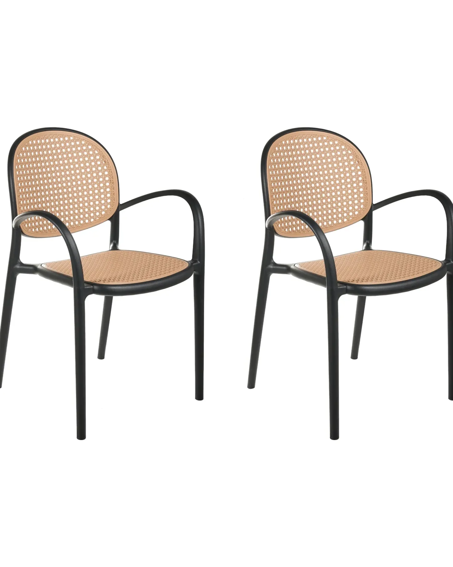 Set di 2 sedie da giardino POVOLETTO Materiale sintetico Nero