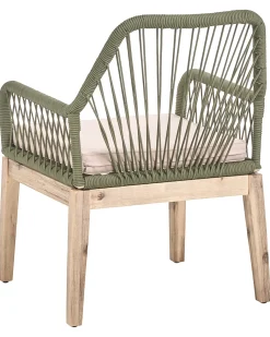 Set di 2 sedie da giardino con cuscini OLBIA Verde oliva