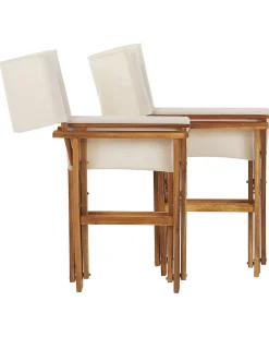 Set di 2 sedie da giardino CINE Legno d'acacia Bianco