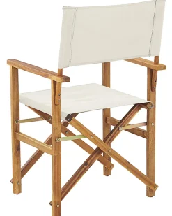 Set di 2 sedie da giardino CINE Legno d'acacia Bianco sporco