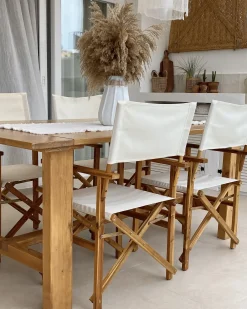 Set di 2 sedie da giardino CINE Legno d'acacia Bianco sporco