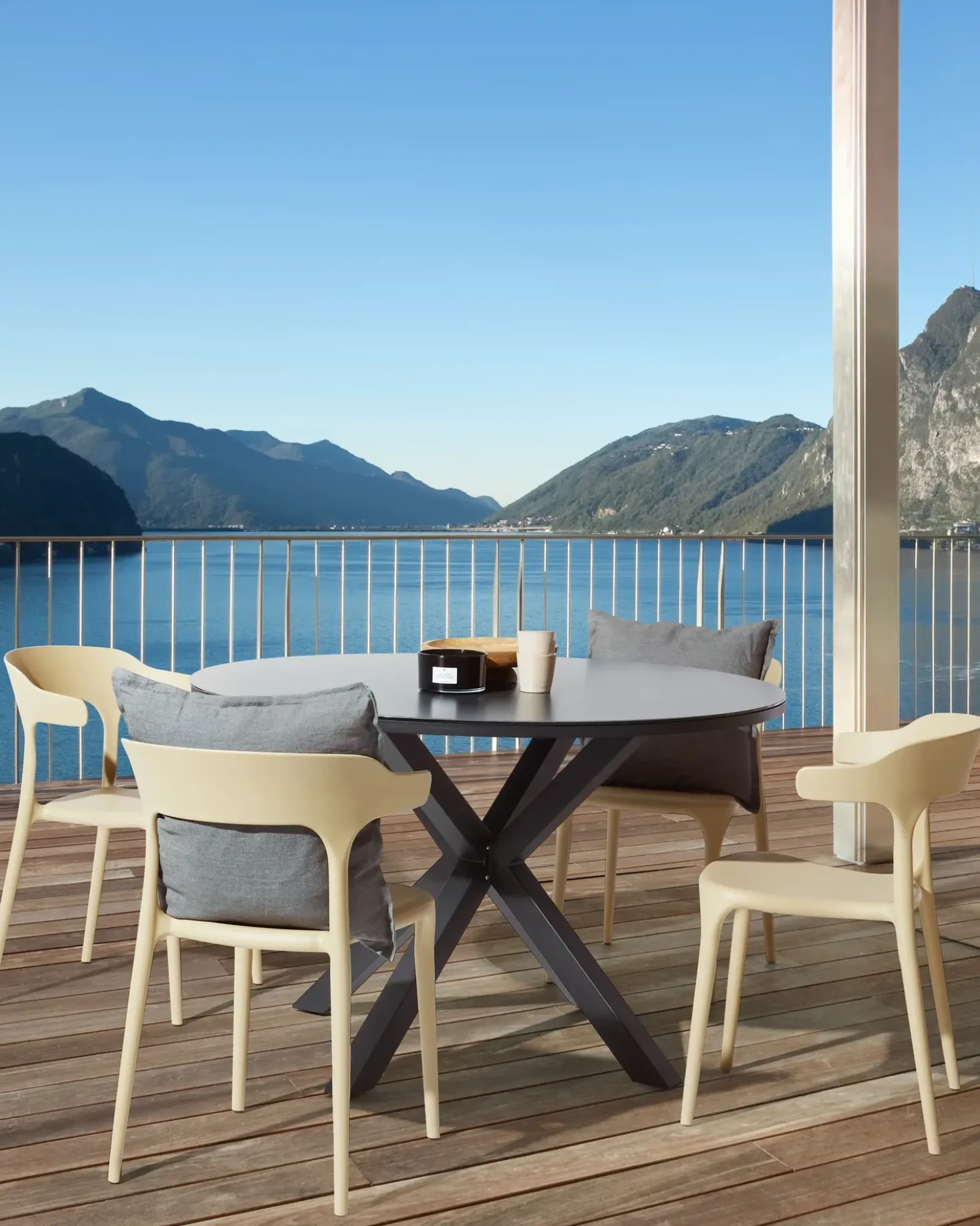 Set di 4 sedie da giardino GUBBIO Beige sabbia